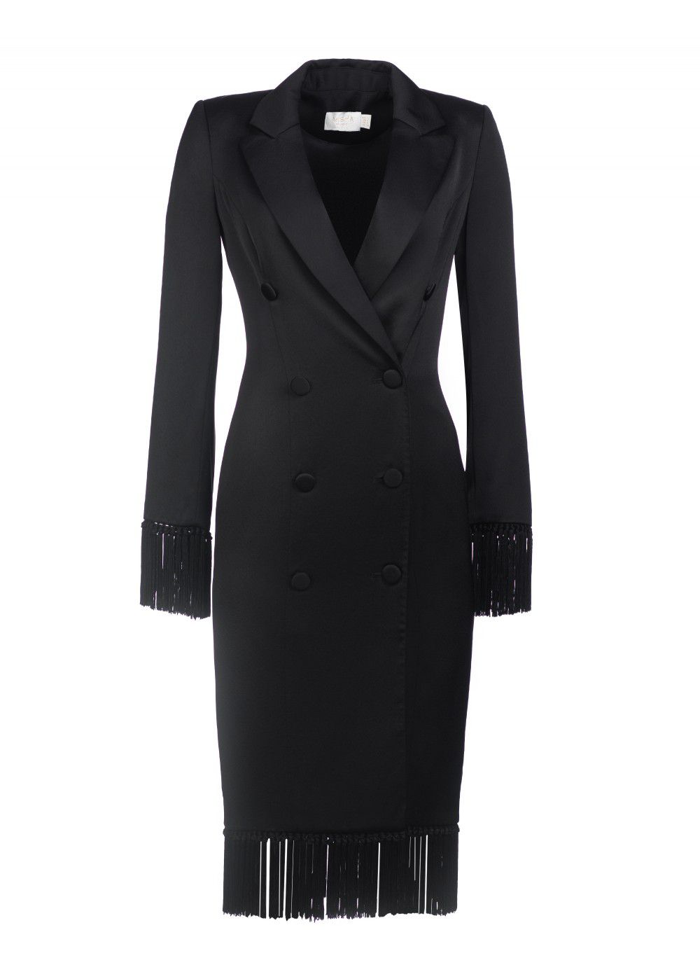 Misha Collection Aspen Tassel Coat Dress