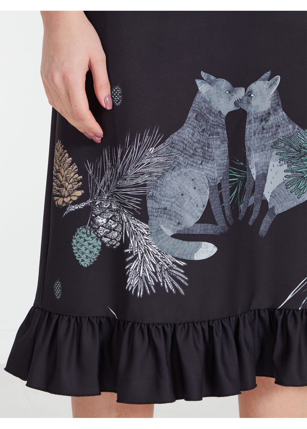 Akhmadullina Dreams Black Print Dress