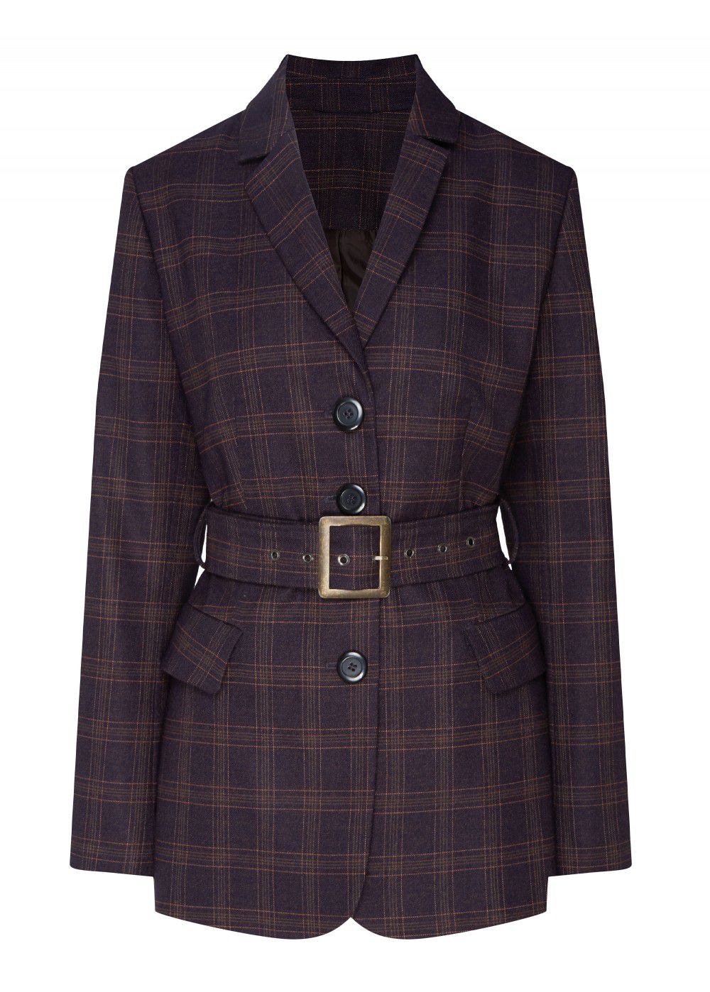 Akhmadullina Dreams Checked Belted Jacket