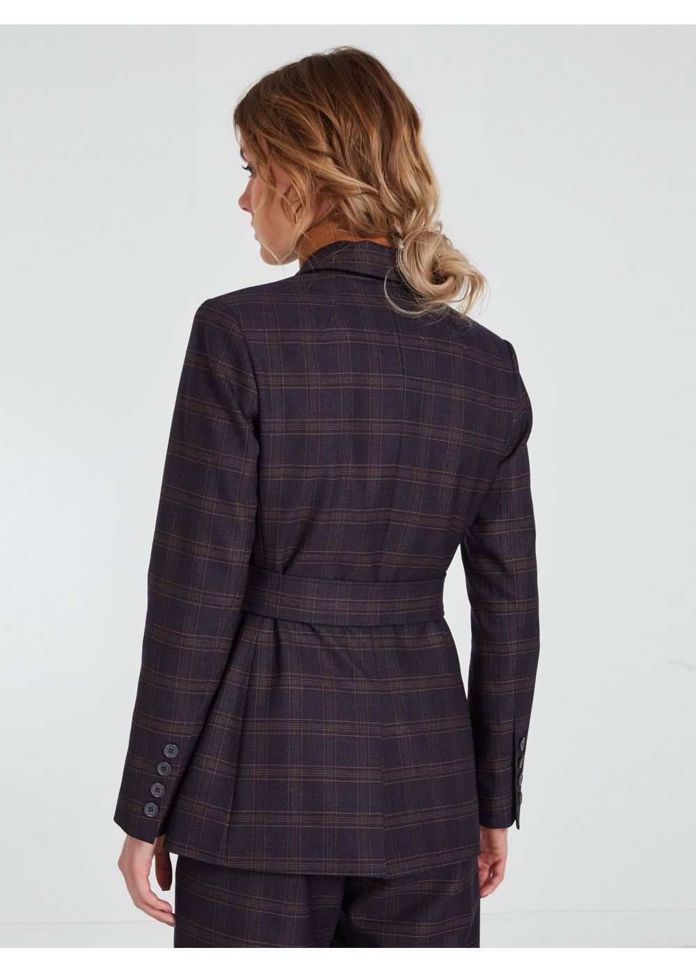 Akhmadullina Dreams Checked Belted Jacket