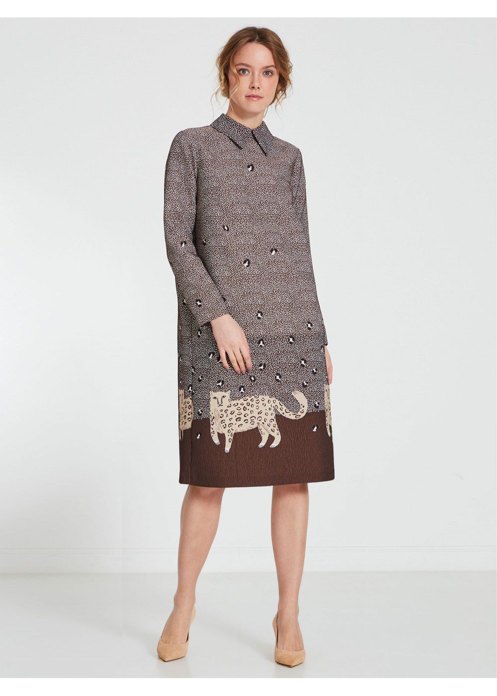 Akhmadullina Dreams Dress with Leopard Print