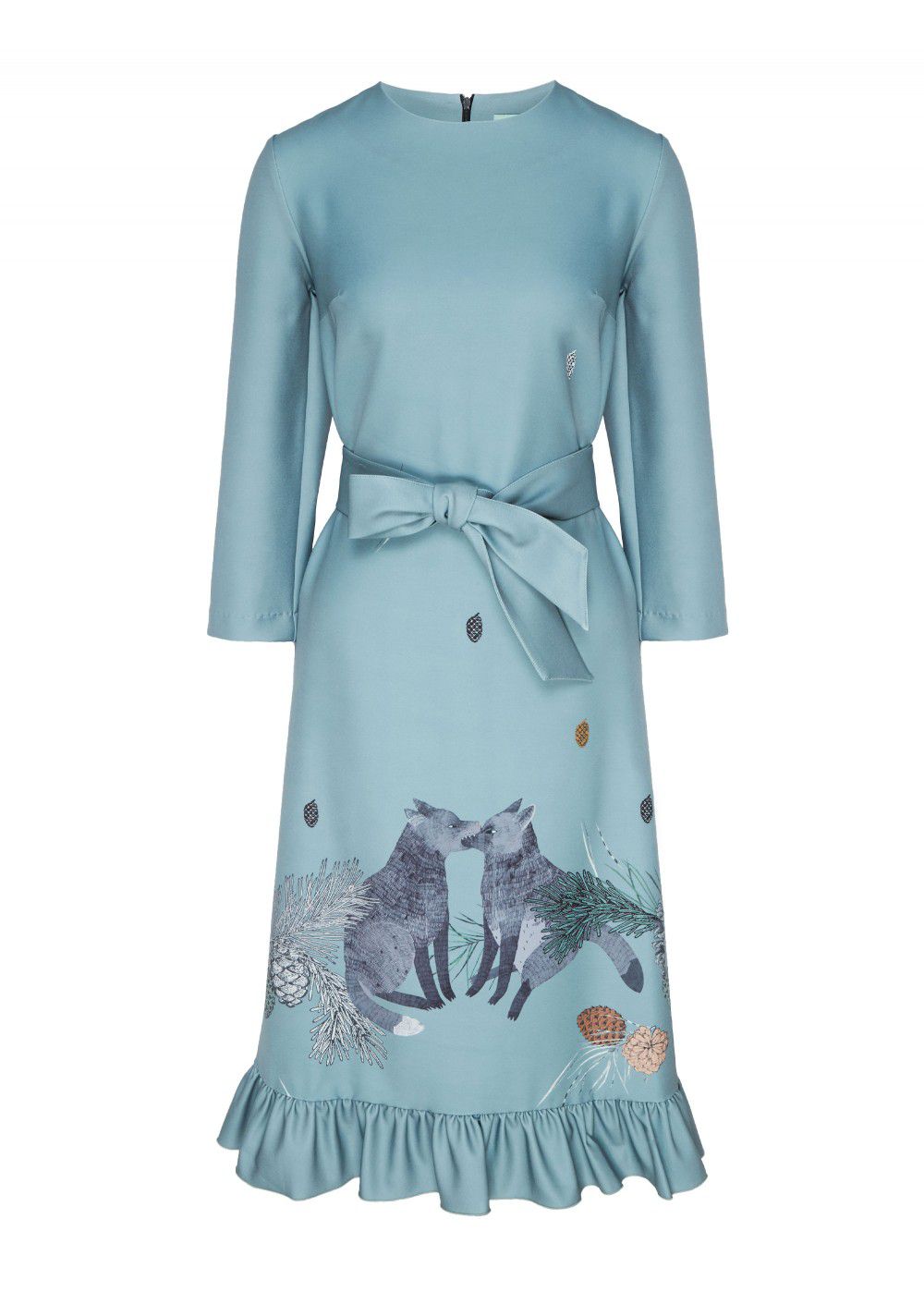 Akhmadullina Dreams Icy Blue Print Dress