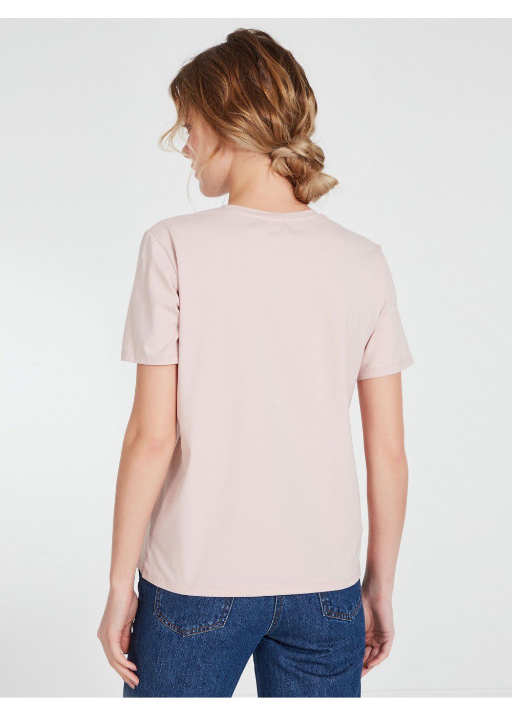 Akhmadullina Dreams Knitted T-Shirt with Cat Print in Pink