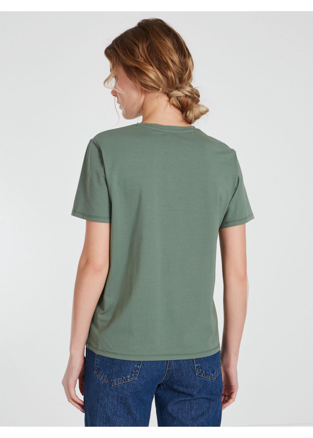 Akhmadullina Dreams Knitted T-Shirt with Cat Print in Mint