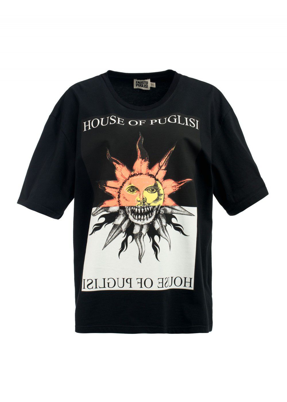 Fausto Puglisi Graphic-Print Crew Neck Black T-shirt