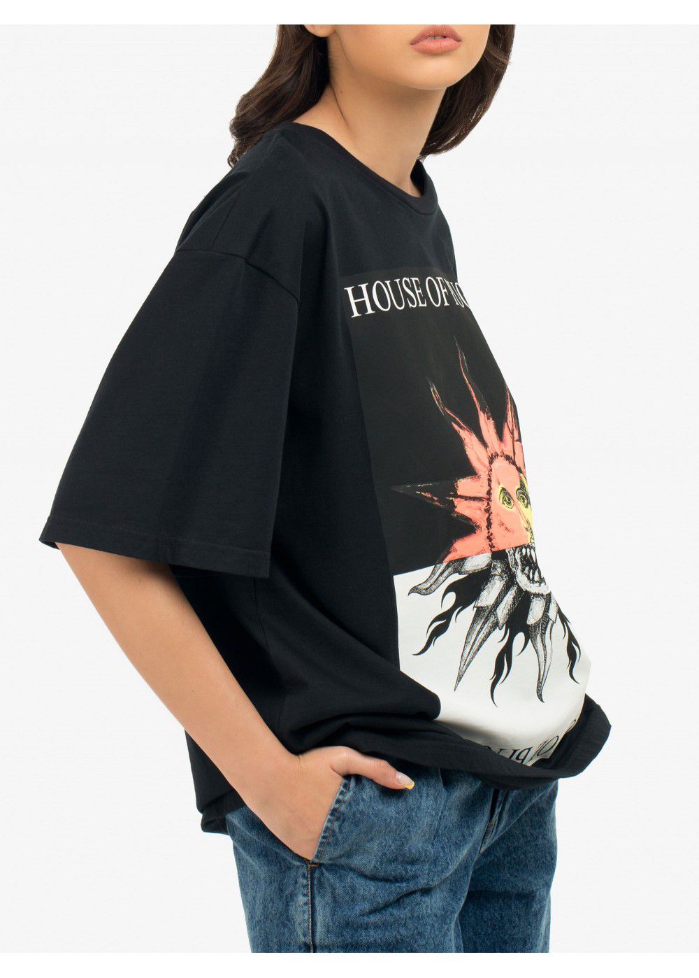 Fausto Puglisi Graphic-Print Crew Neck Black T-shirt