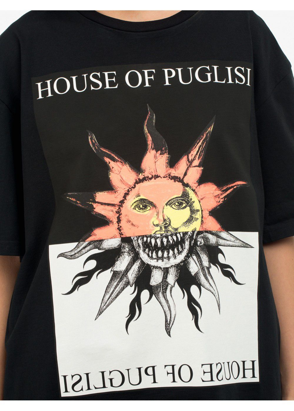 Fausto Puglisi Graphic-Print Crew Neck Black T-shirt