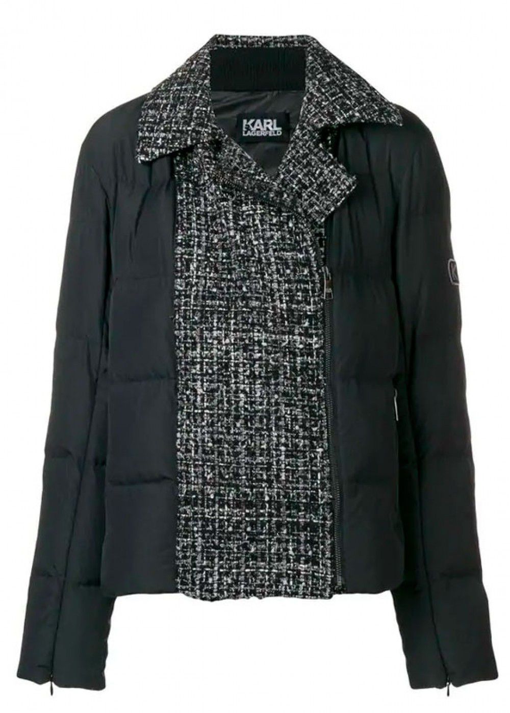 Karl Lagerfeld Boucle and Nylon Jacket