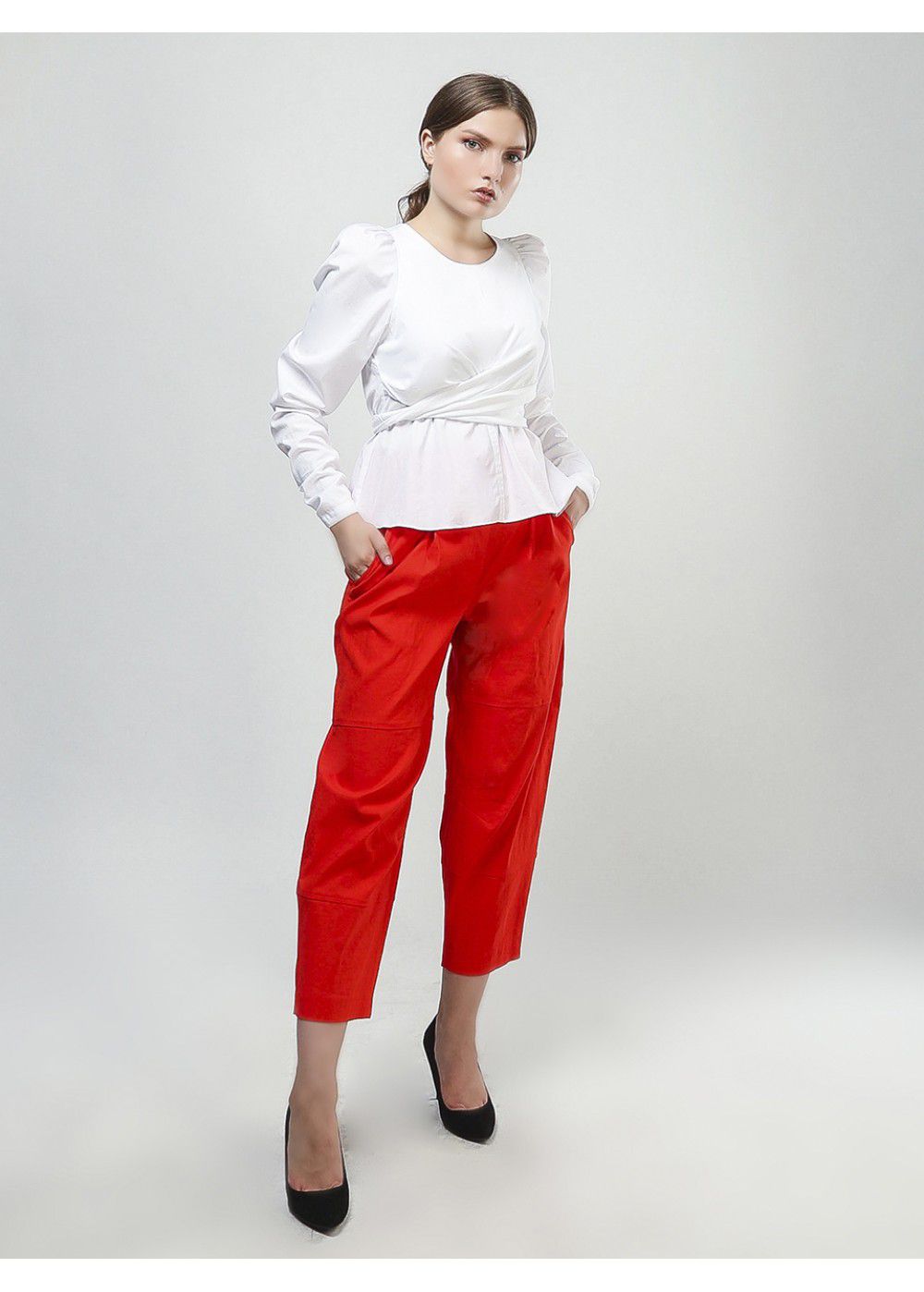 A.L.C. Short Wide Pants in Red