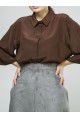 A La Russe Blouse in Chocolate