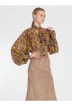 A La Russe Blouse with Sunflowers
