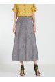 A La Russe Suede Skirt in Grey