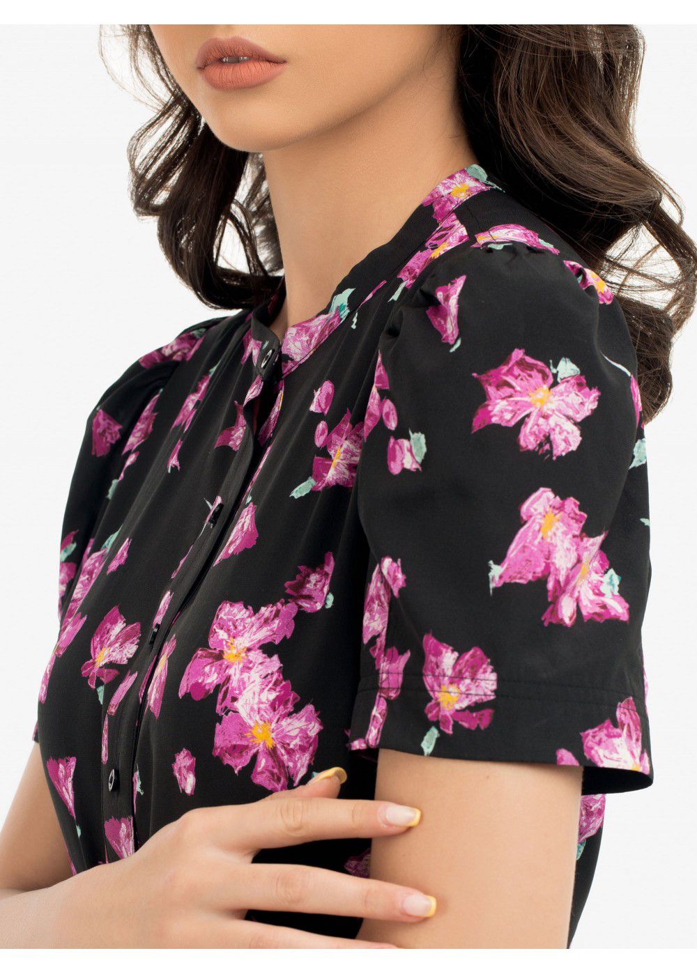 A.L.C. Dylan Floral Short-Sleeve Flounce Dress