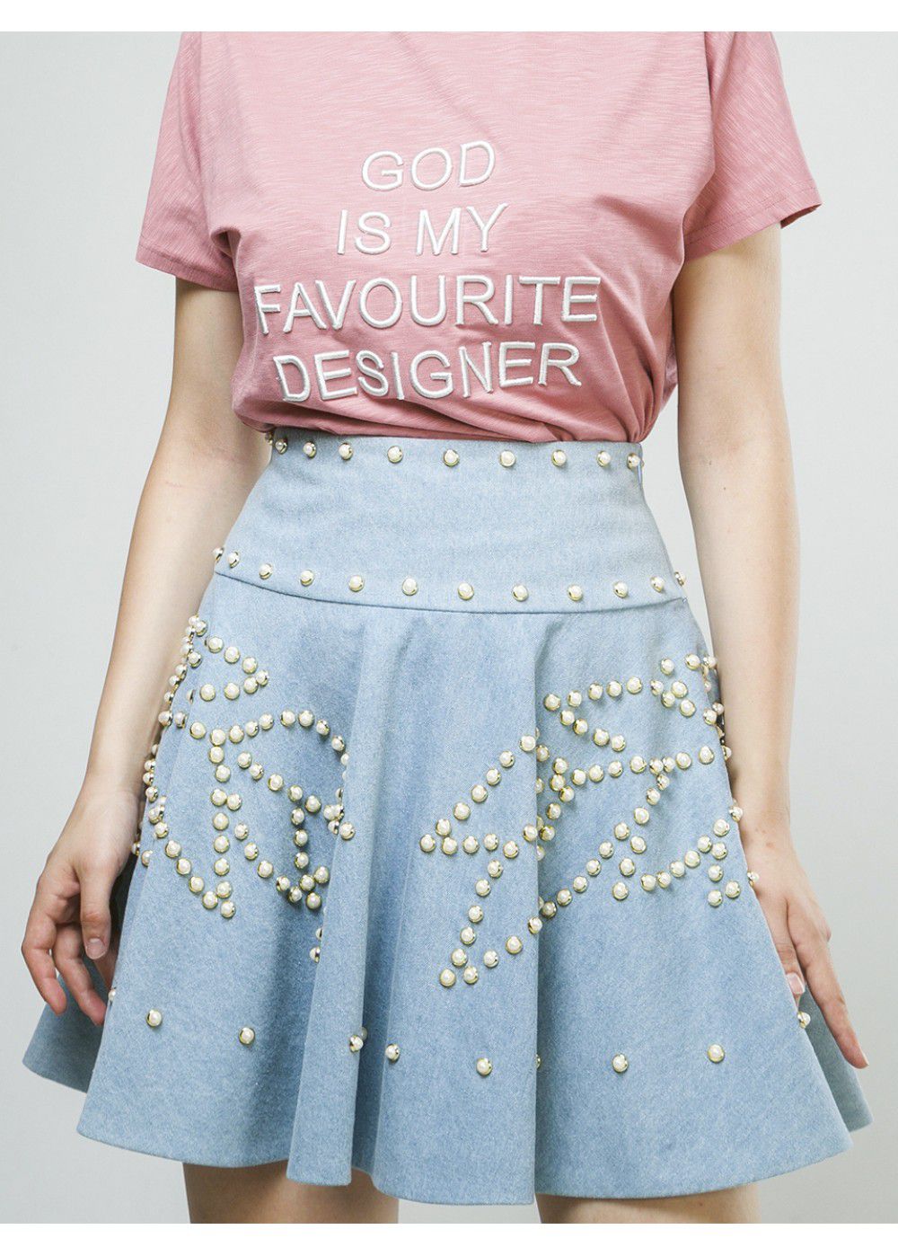 Alena Akhmadullina Mini Skirt in Blue