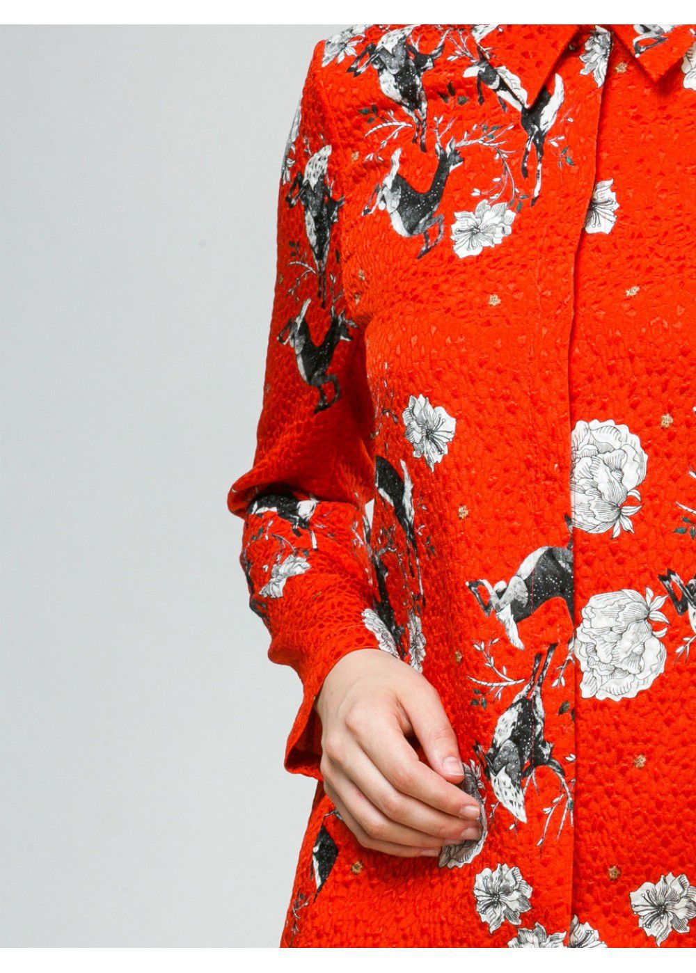 Alena Akhmadullina Shirt-Dress with Deer Print