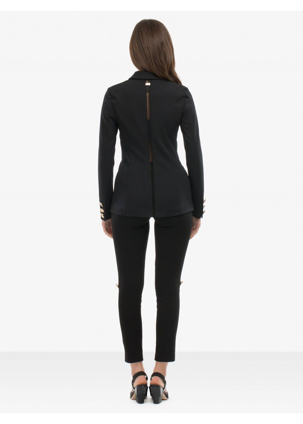 Roberto Cavalli Black Jacket with Gold Buttons