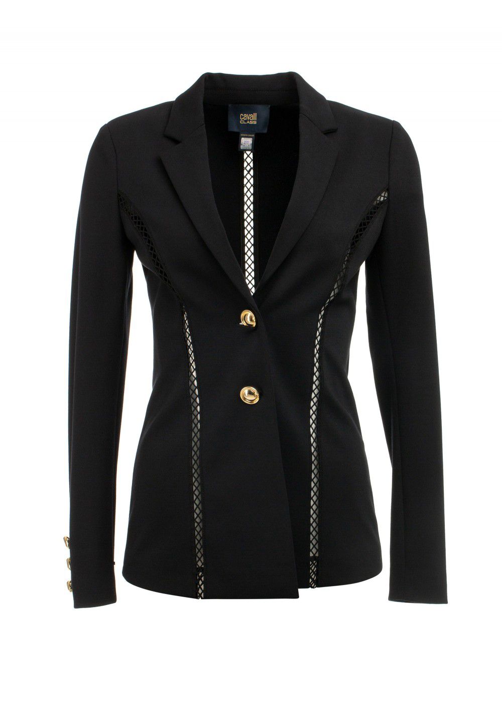 Roberto Cavalli Черный Пиджак с Золотыми Пуговицами