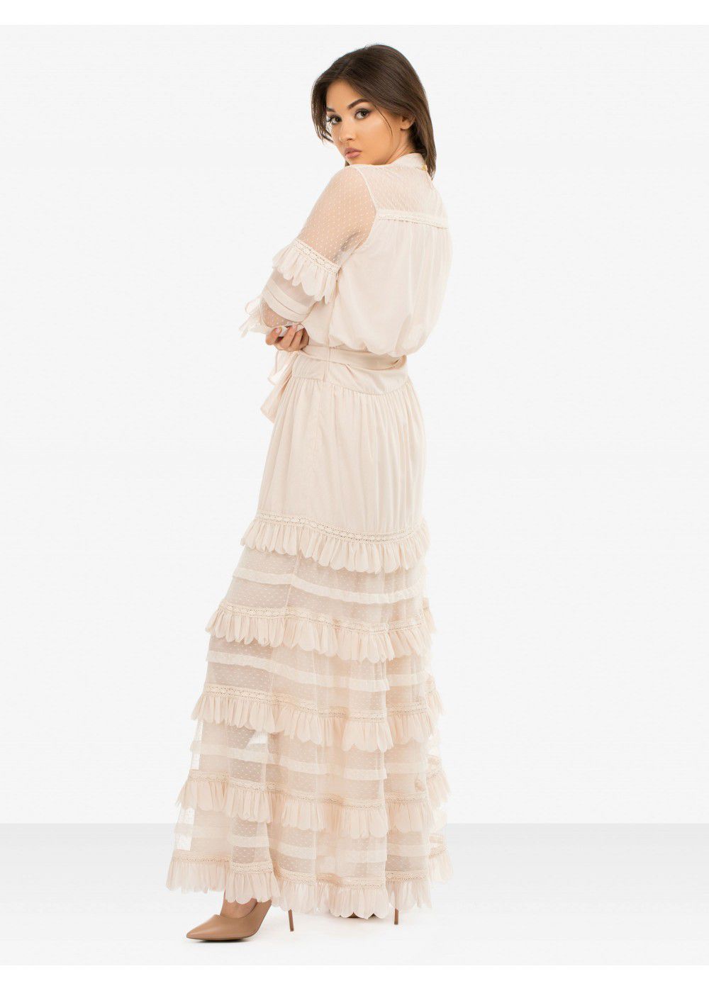 Roberto Cavalli Frilled Maxi Dress