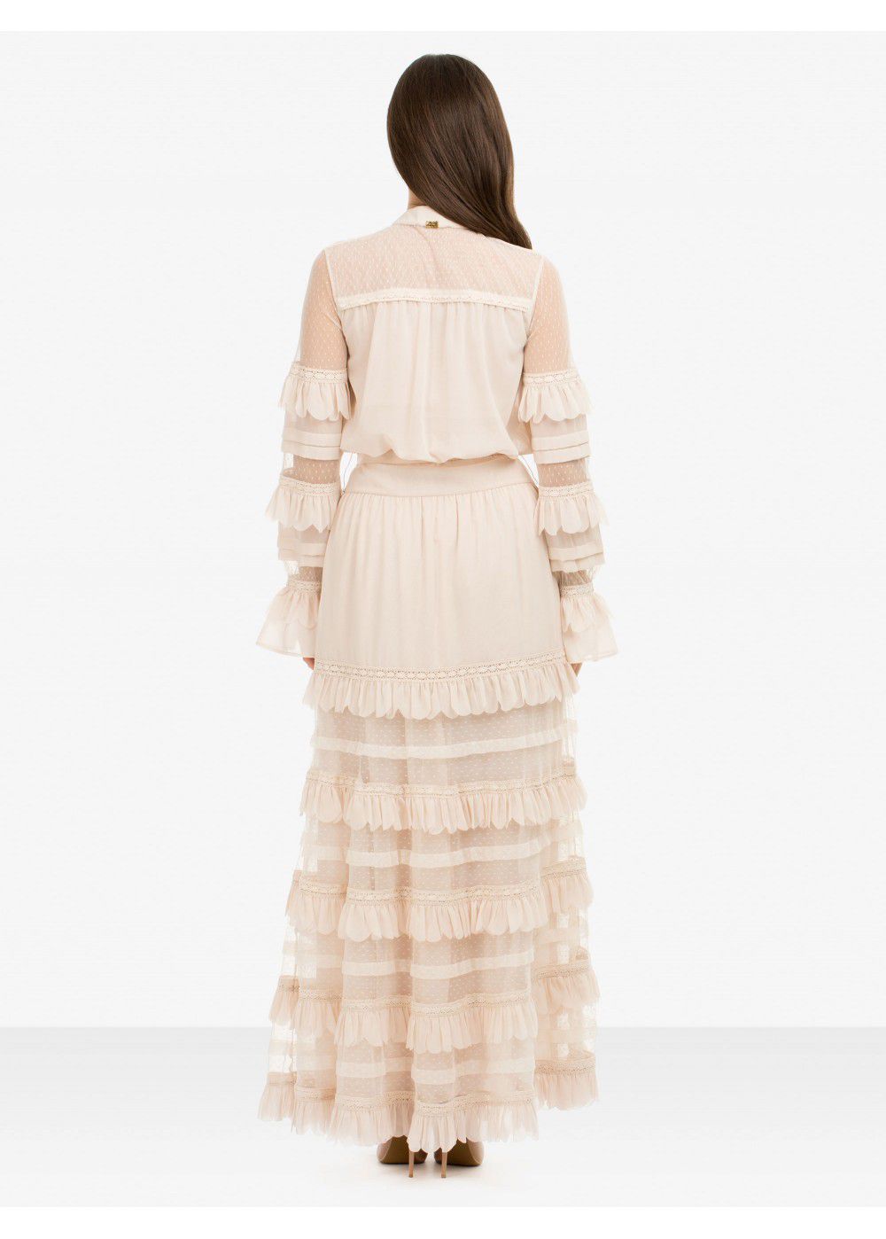 Roberto Cavalli Frilled Maxi Dress