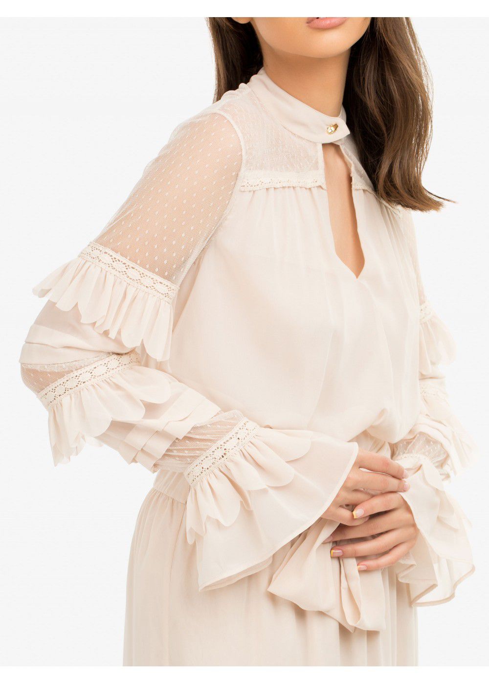 Roberto Cavalli Frilled Maxi Dress