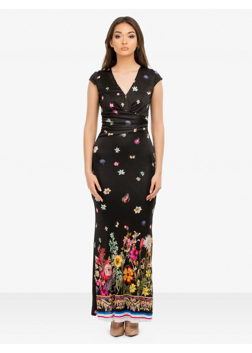 Roberto Cavalli Floral Print Maxi Dress