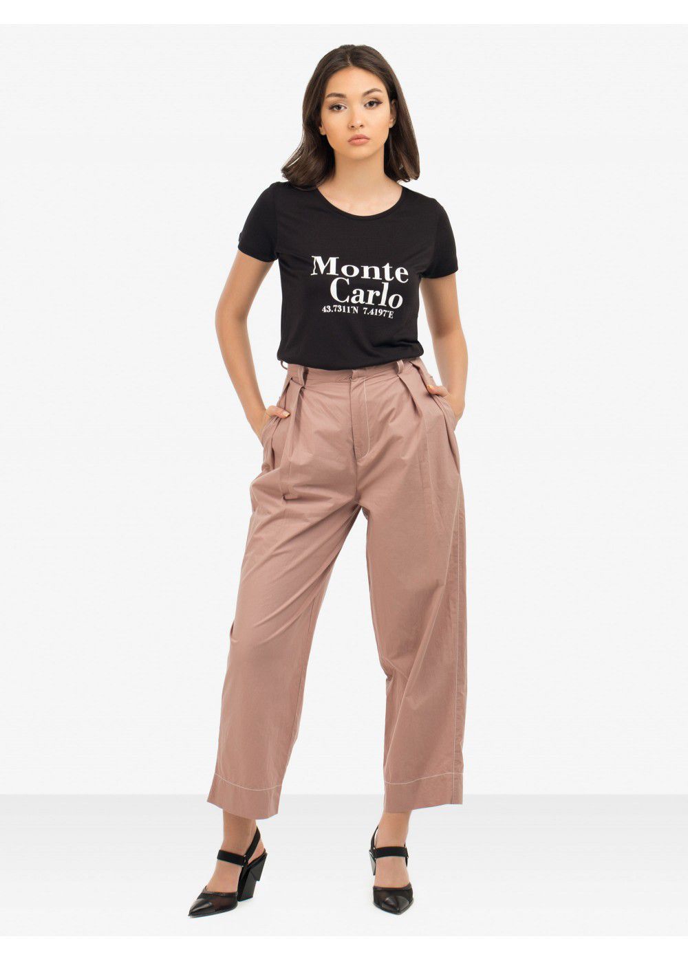 Dhruv Kapoor High Waist Beige Trousers