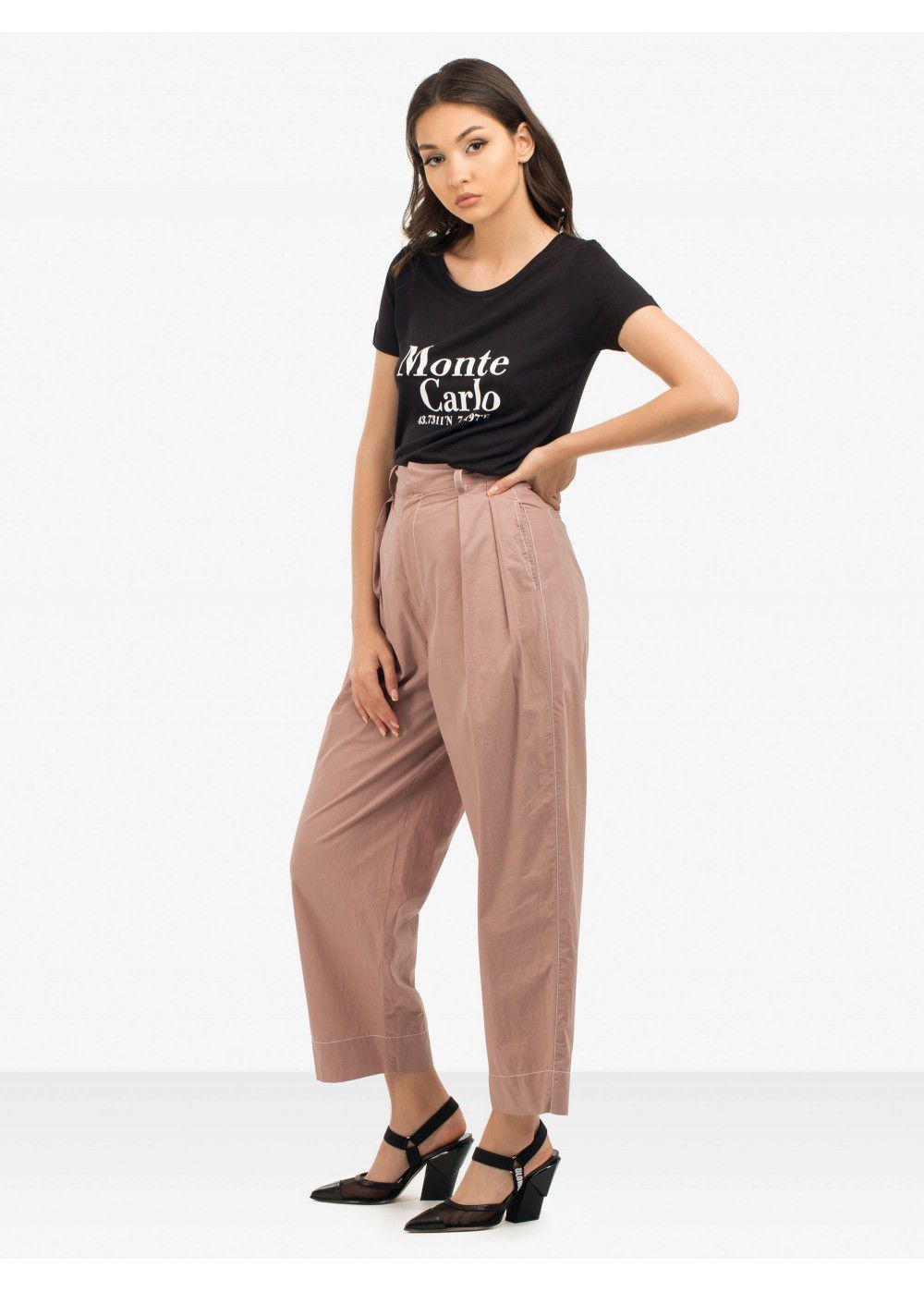 Dhruv Kapoor High Waist Beige Trousers