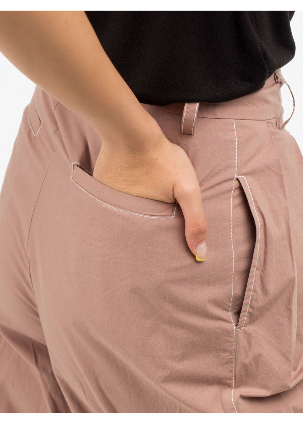 Dhruv Kapoor High Waist Beige Trousers