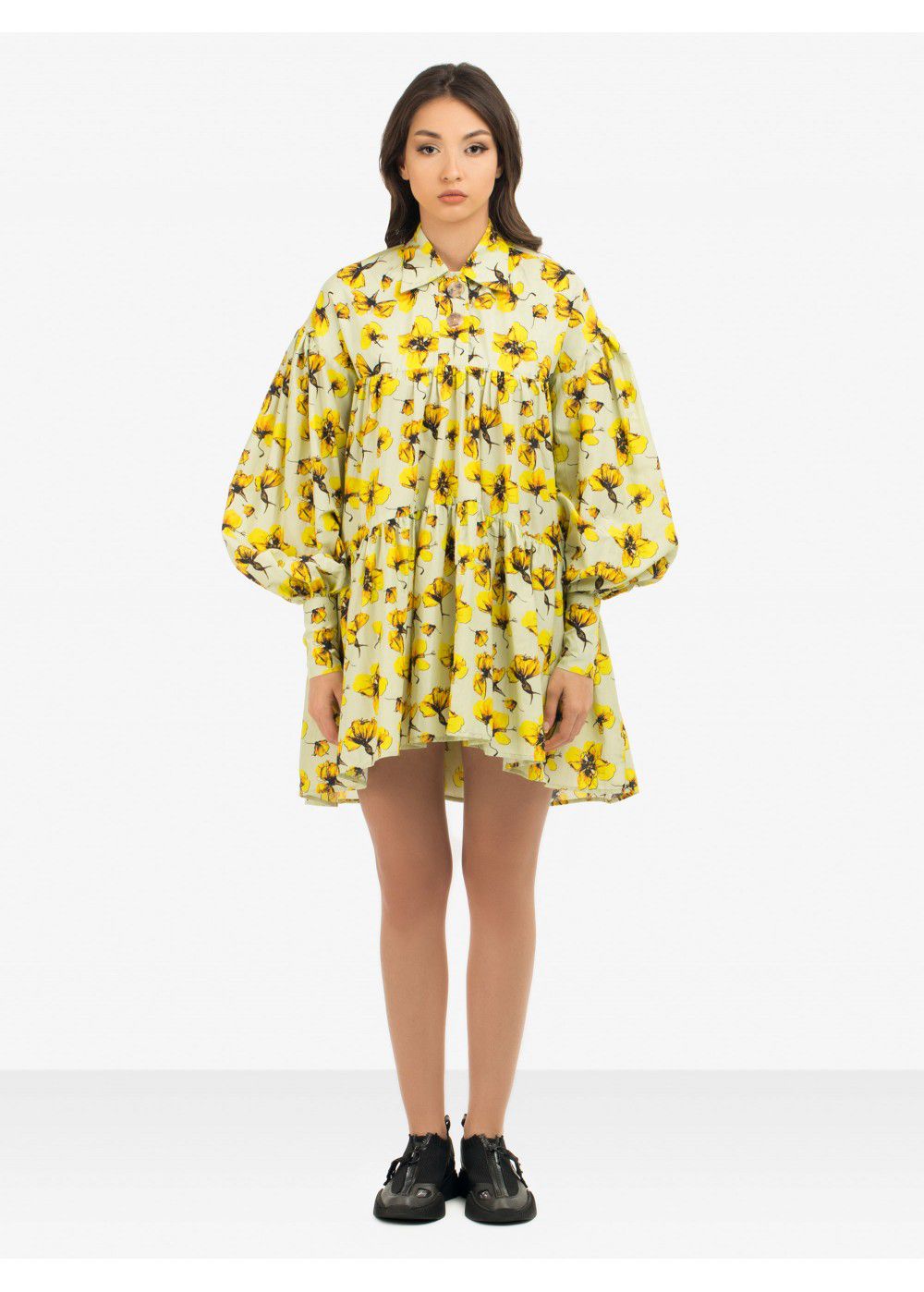 Dhruv Kapoor Mini Yellow Dress Shirt