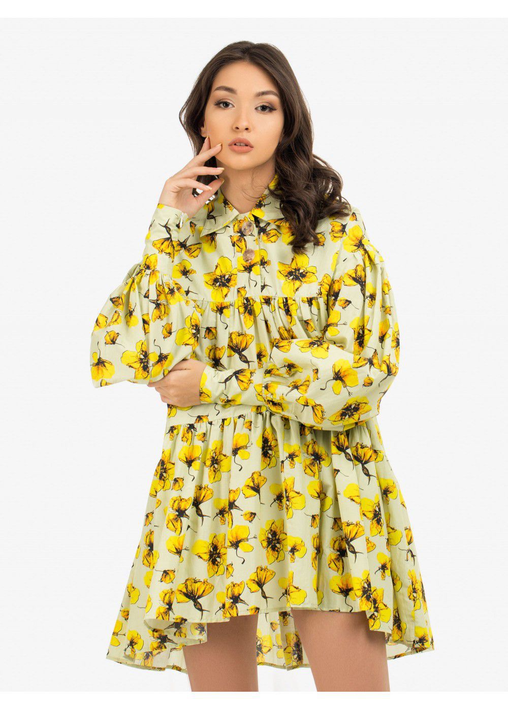 Dhruv Kapoor Mini Yellow Dress Shirt