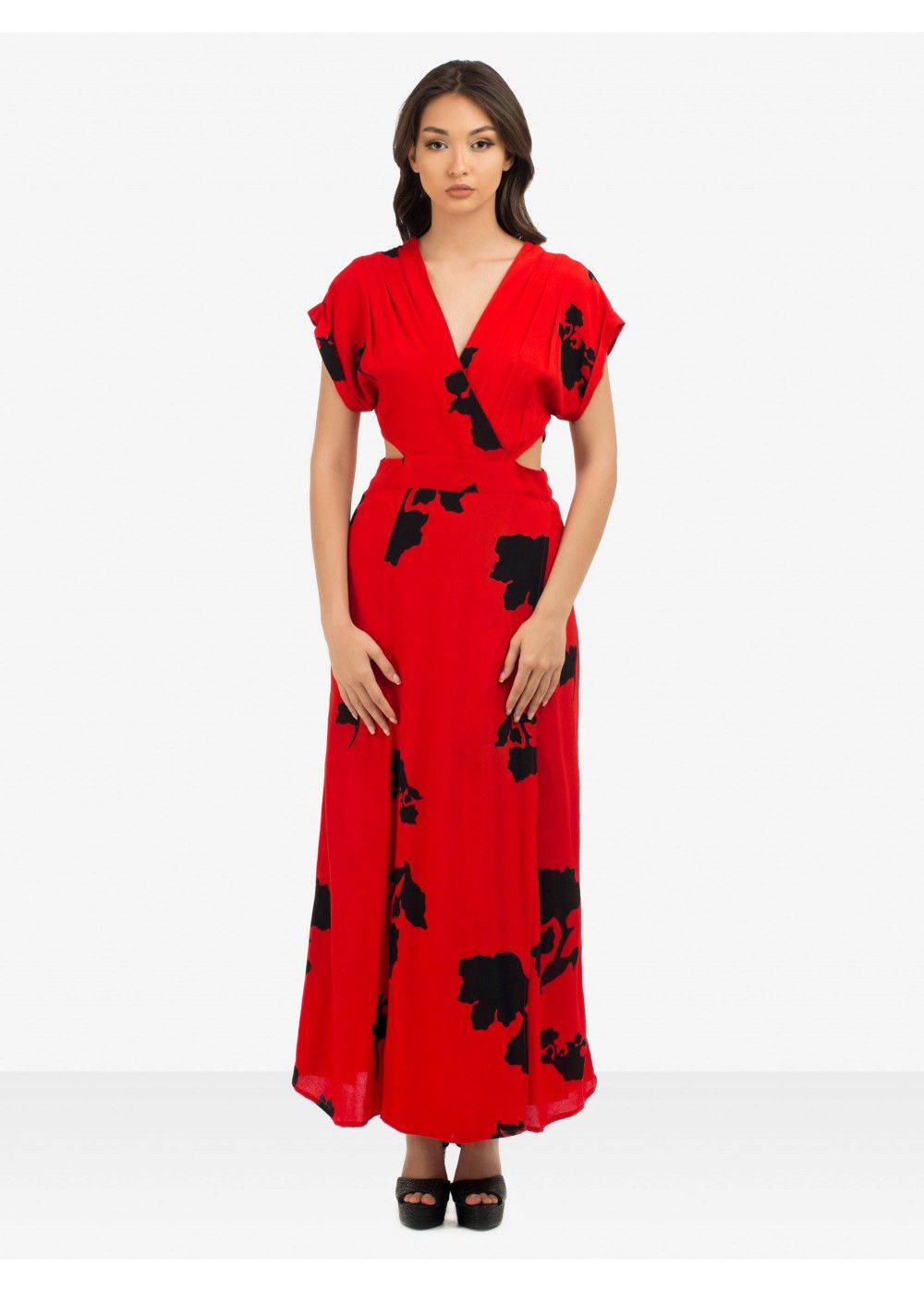 Echo 77 Bali Batik Print Red Dress