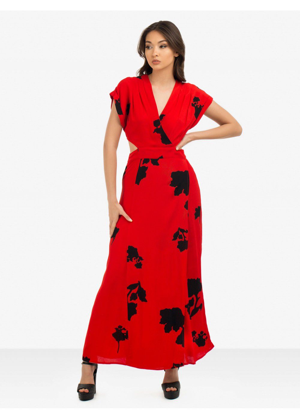 Echo 77 Bali Batik Print Red Dress