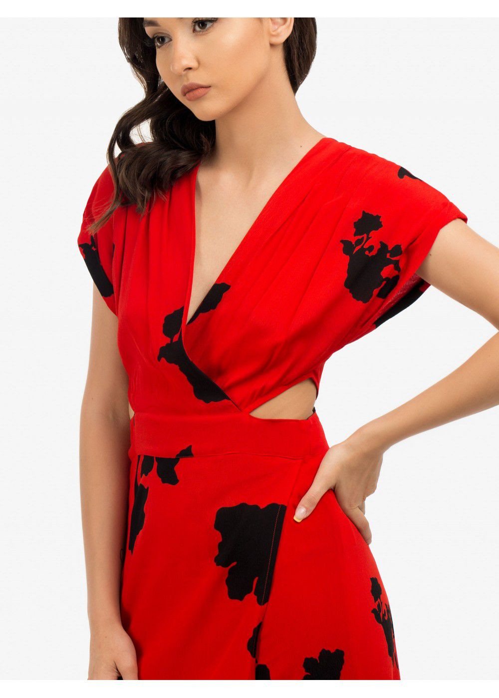 Echo 77 Bali Batik Print Red Dress