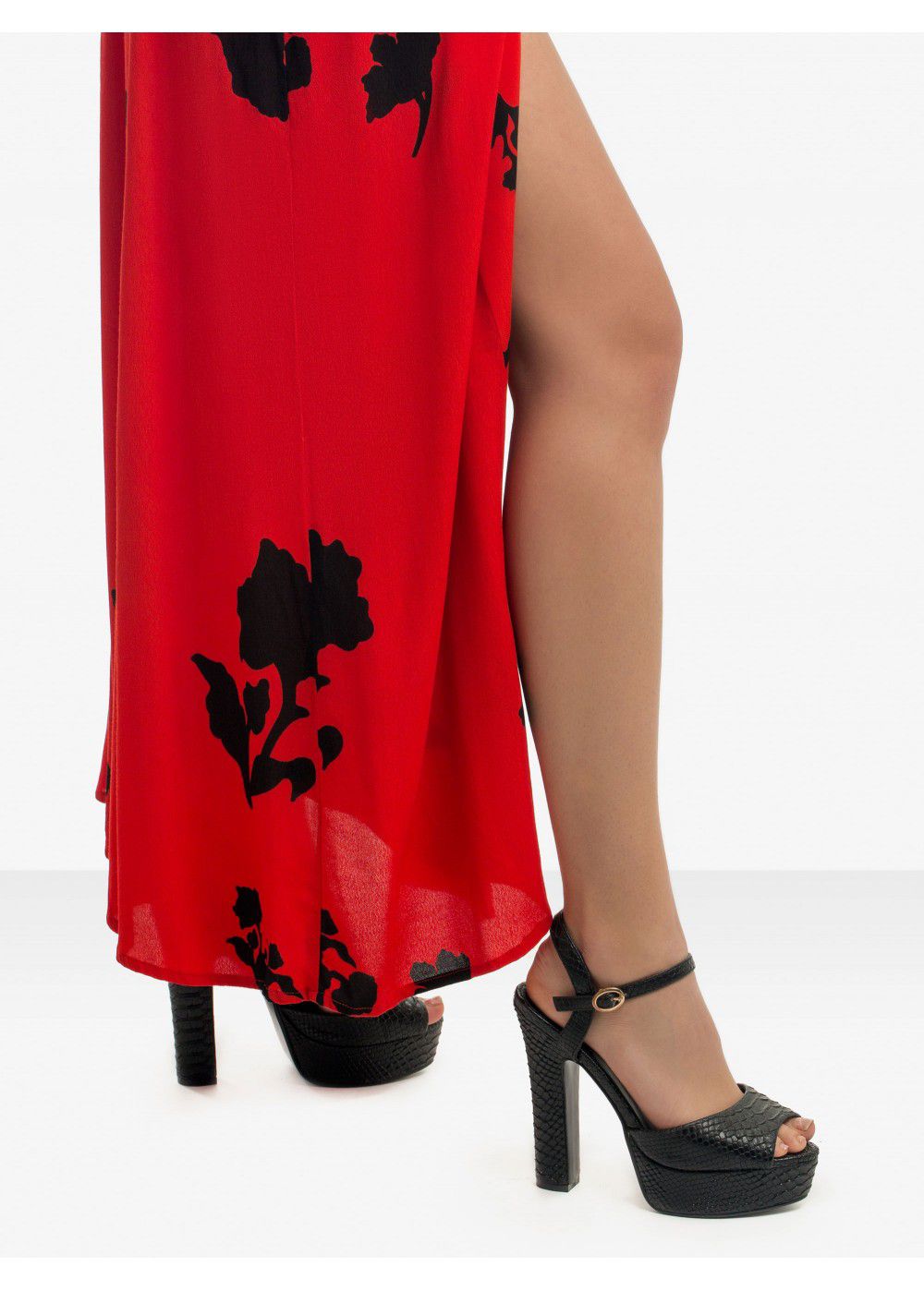 Echo 77 Bali Batik Print Red Dress
