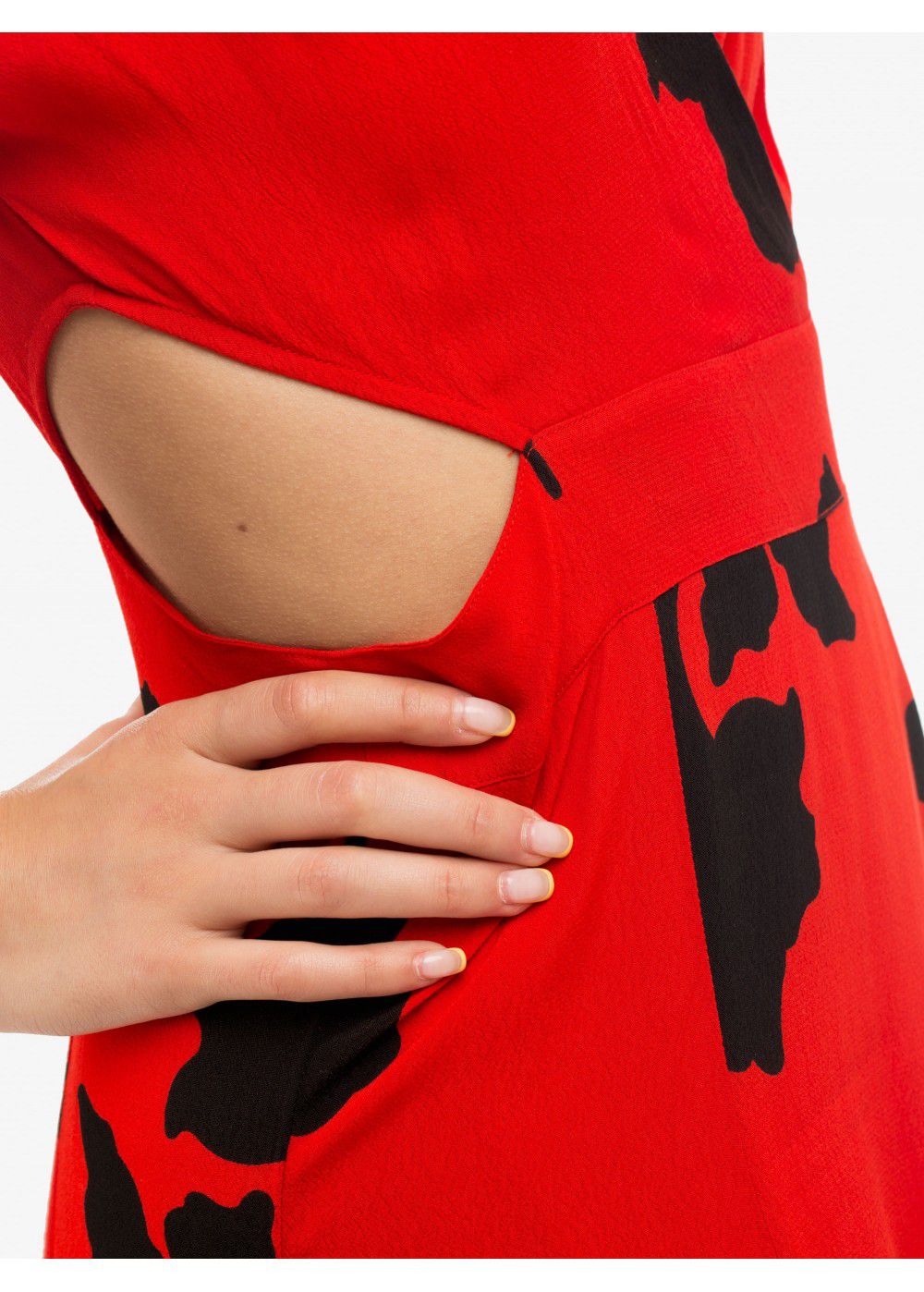 Echo 77 Bali Batik Print Red Dress