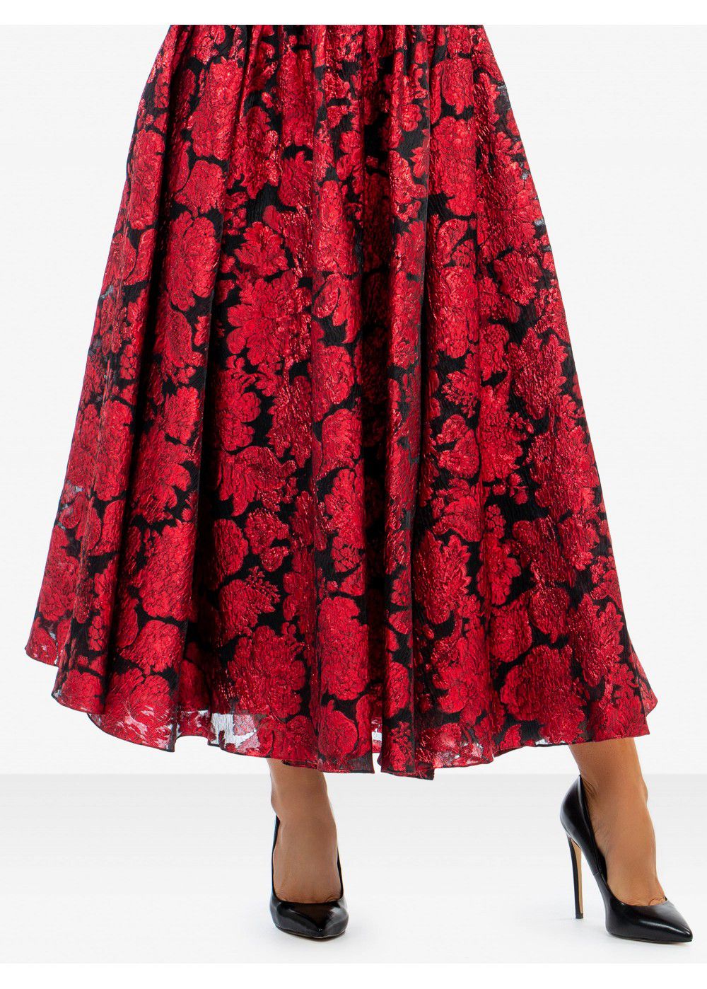 Erdem Tedora Metallic-Floral Silk-Blend Dress