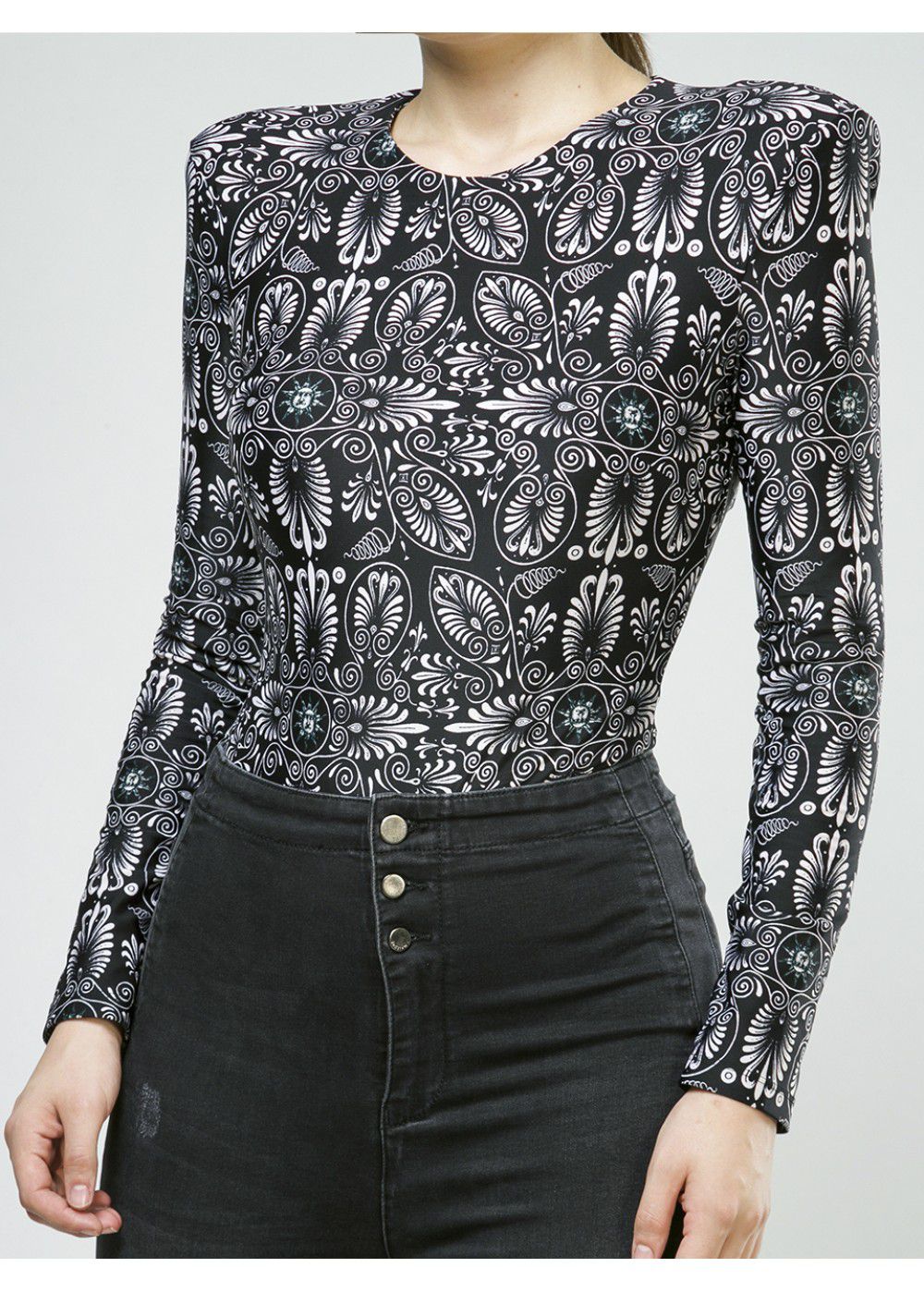 Fausto Puglisi Pattern Body with Long Sleeves