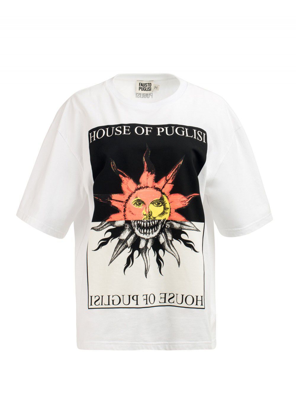 Fausto Puglisi Graphic-Print Crew Neck White T-shirt