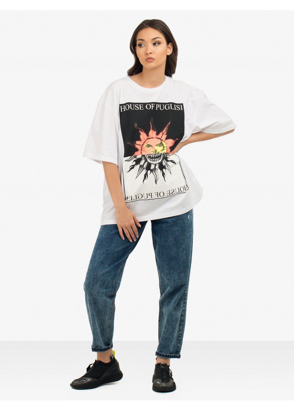 Fausto Puglisi Graphic-Print Crew Neck White T-shirt
