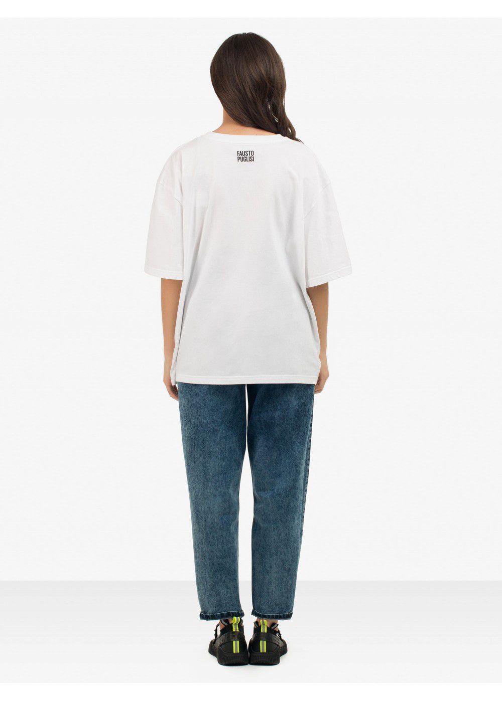 Fausto Puglisi Graphic-Print Crew Neck White T-shirt