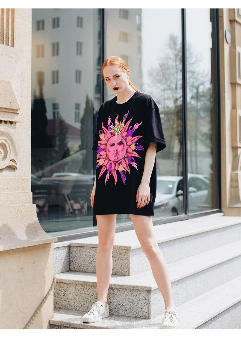 Fausto Puglisi T-Shirt in Black Pink