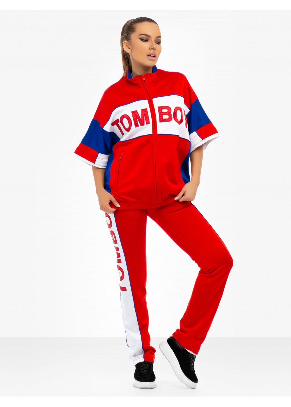 Tomboy Chelsea Tracksuit Pants in Red