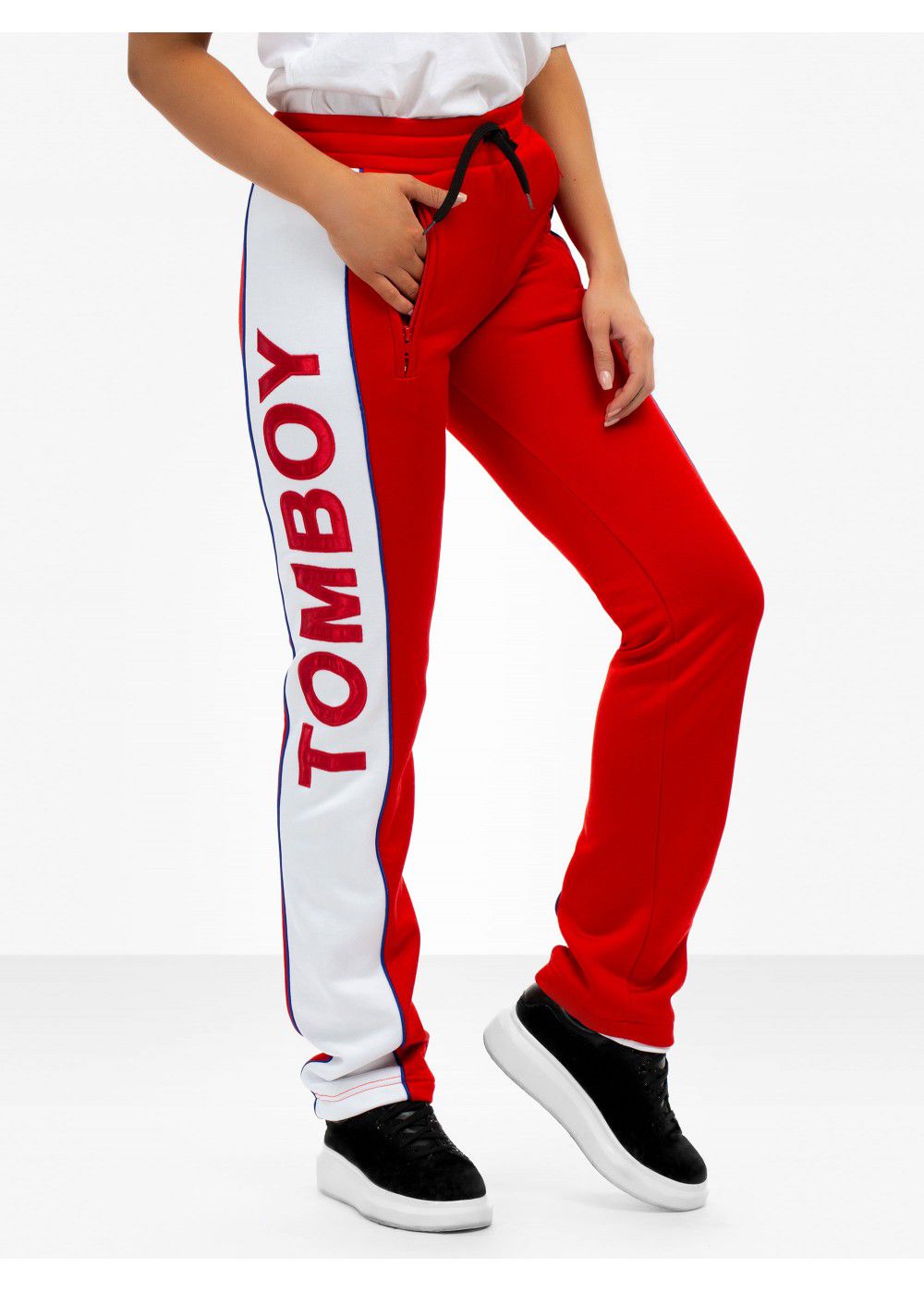 Tomboy Chelsea Tracksuit Pants in Red