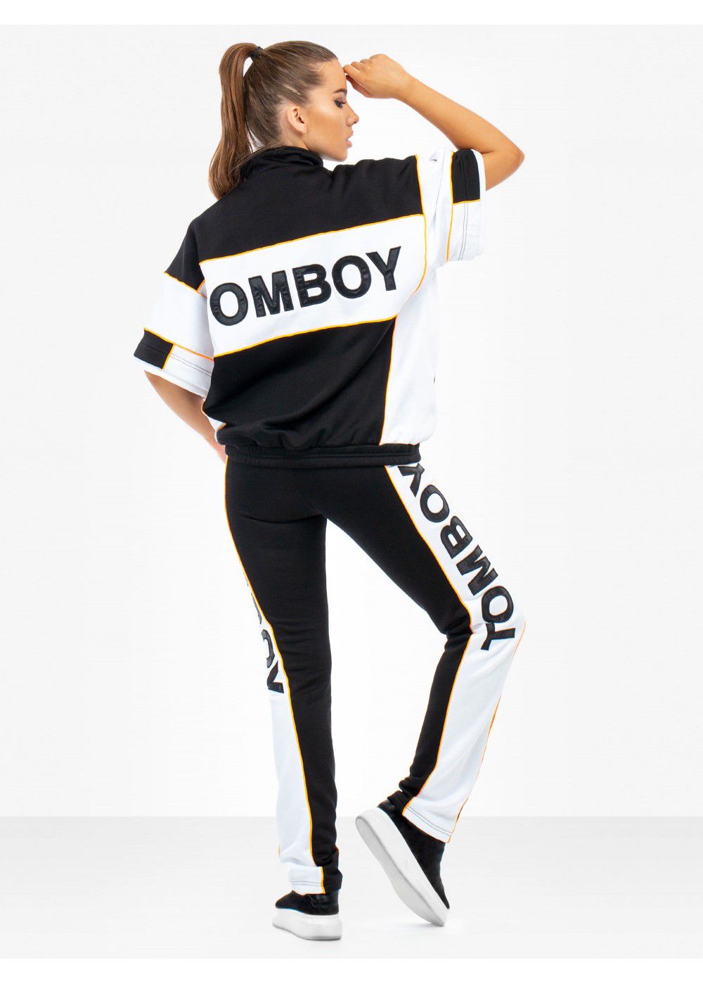 Tomboy Marvin Tracksuit Jacket in Black/White