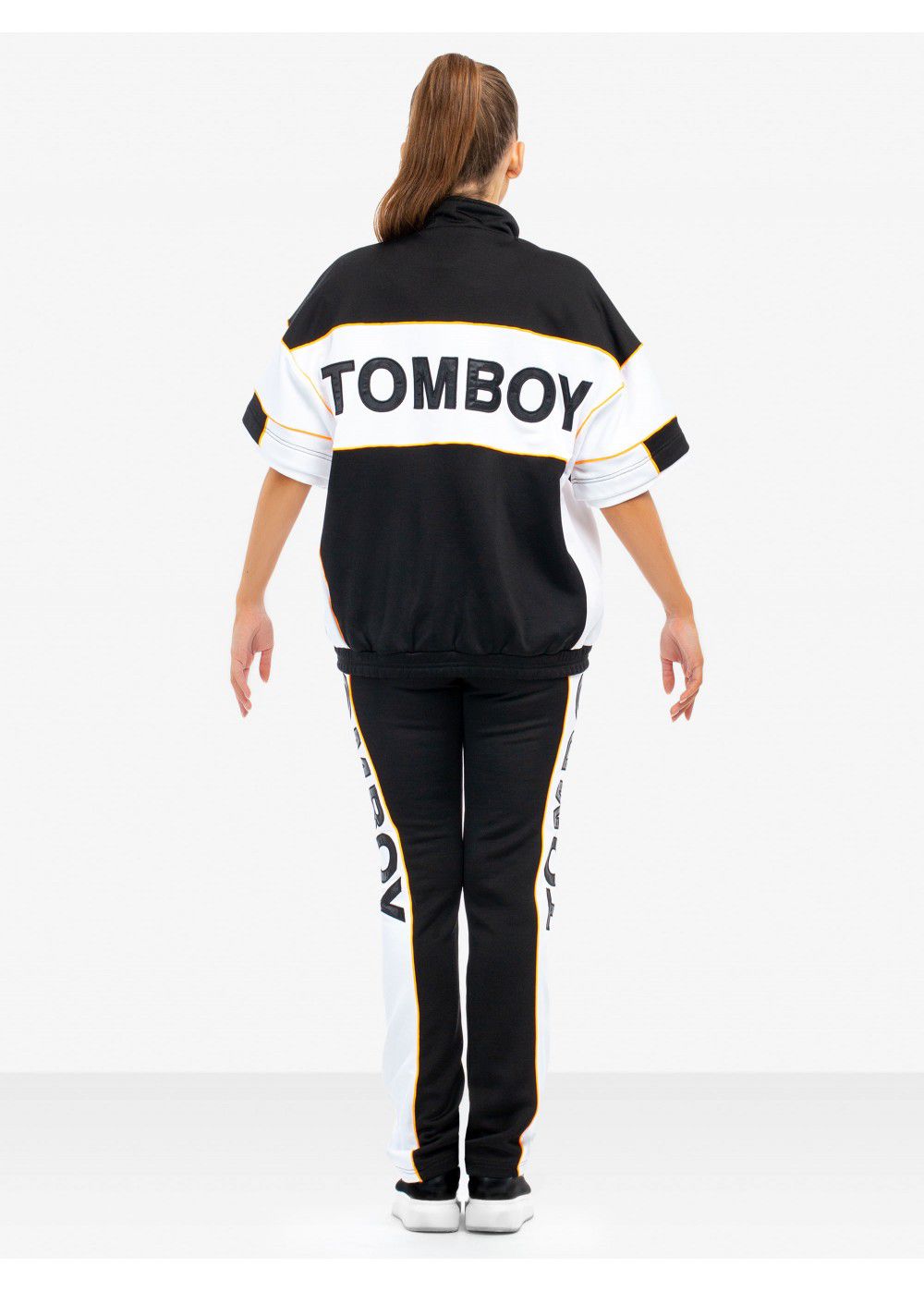 Tomboy Marvin Tracksuit Jacket in Black/White
