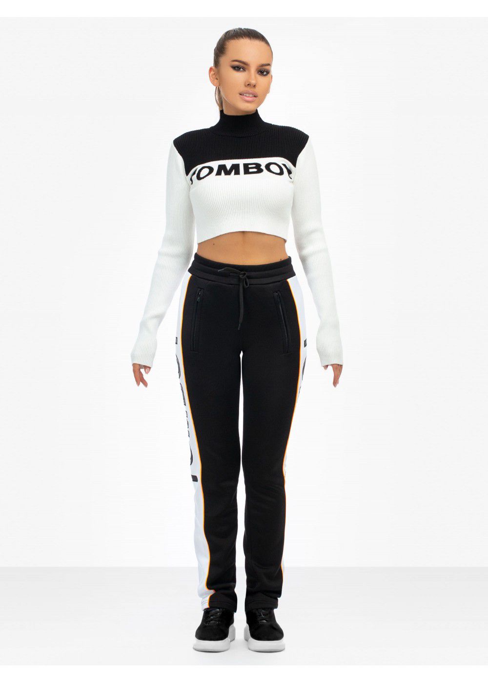 Tomboy Sweater in Black/White