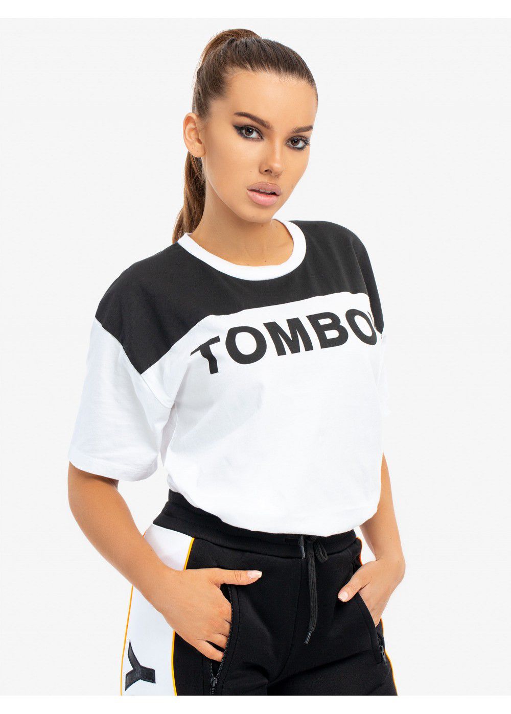 Tomboy T-Shirt in Black/White