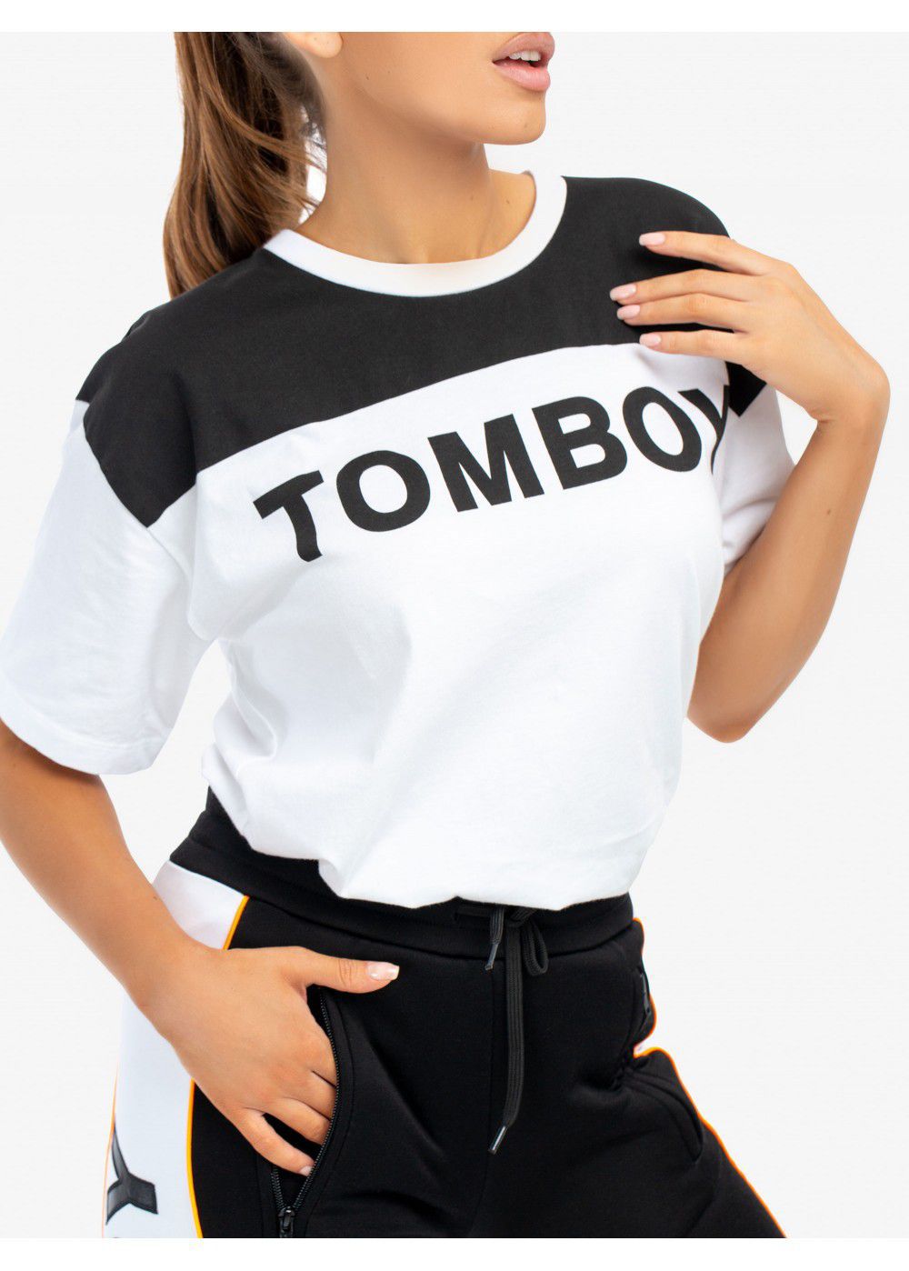 Tomboy T-Shirt in Black/White