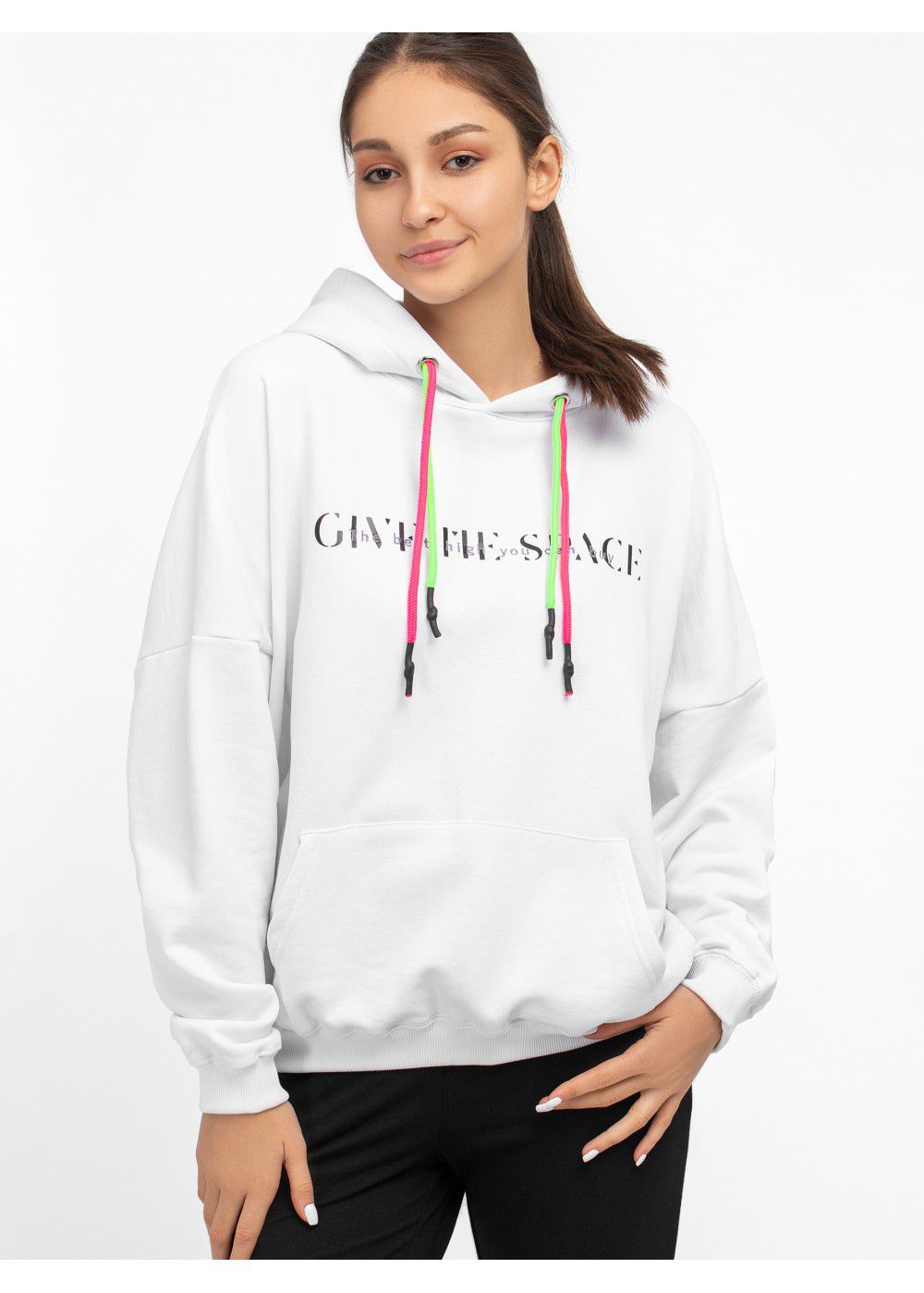 Give Me Space White Hoodie