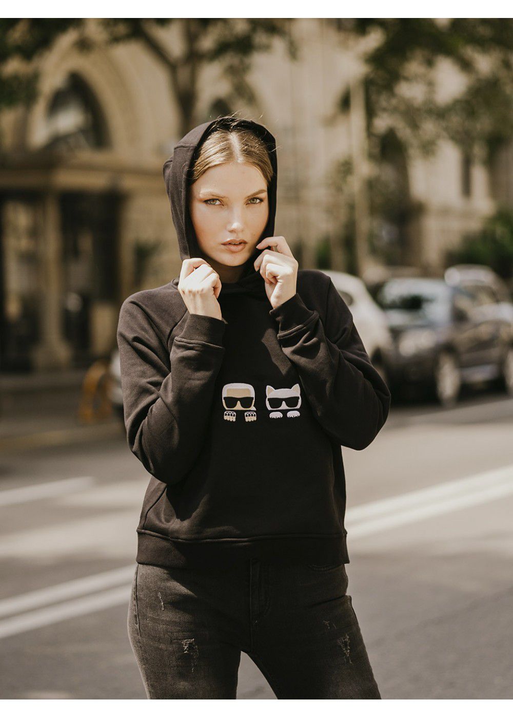 Karl Lagerfeld Ikonik Karl & Choupette Hoodie
